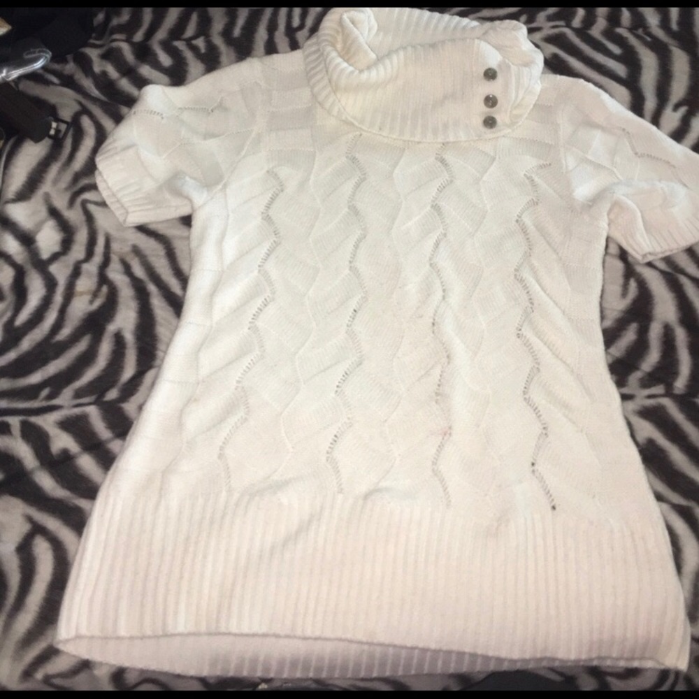 Cream Cowl Neck Sweater